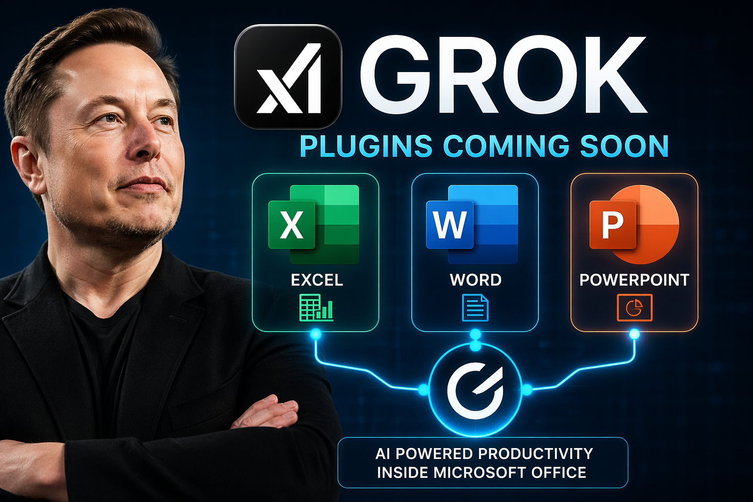 Grok Microsoft Office plugins