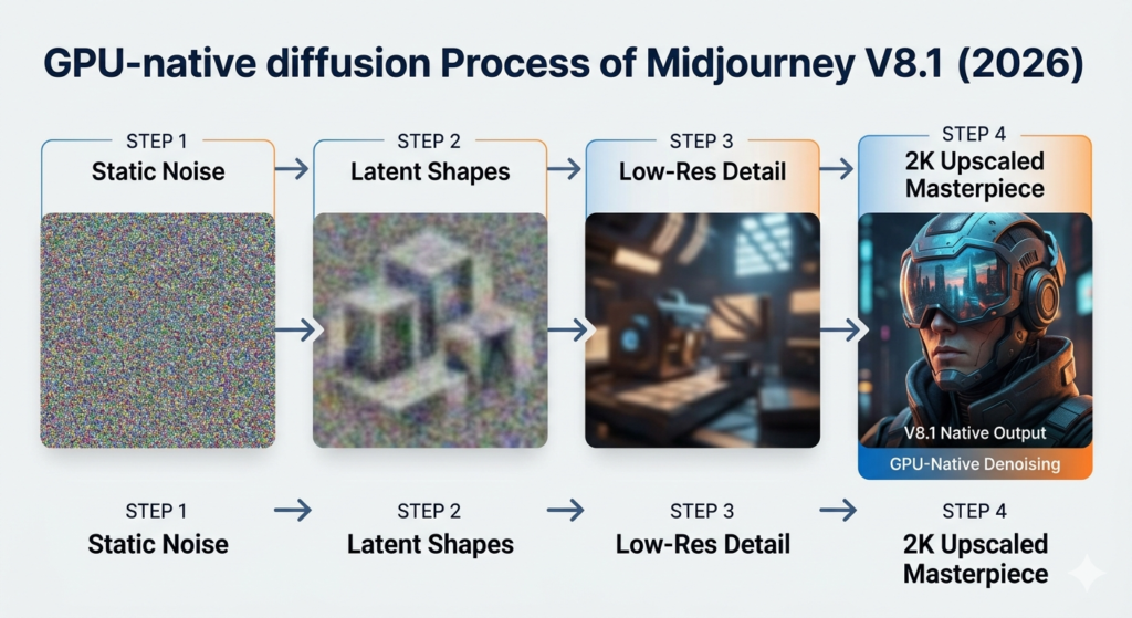 Midjourney V8.1 parameter-based prompt interface showing /imagine command with --stylize 250 --v 8.1 --sref parameters versus DALL-E 3 GPT Image 2 conversational ChatGPT interface generating a glass building in forest