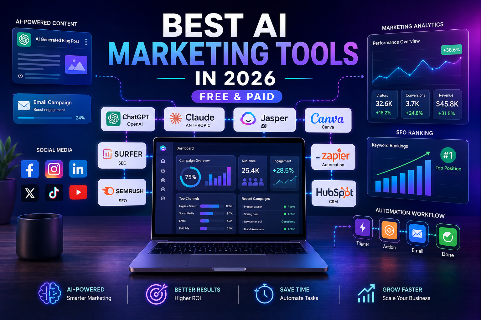 Best AI Marketing Tools in 2026: Top 8 AI Marketing Tool compared