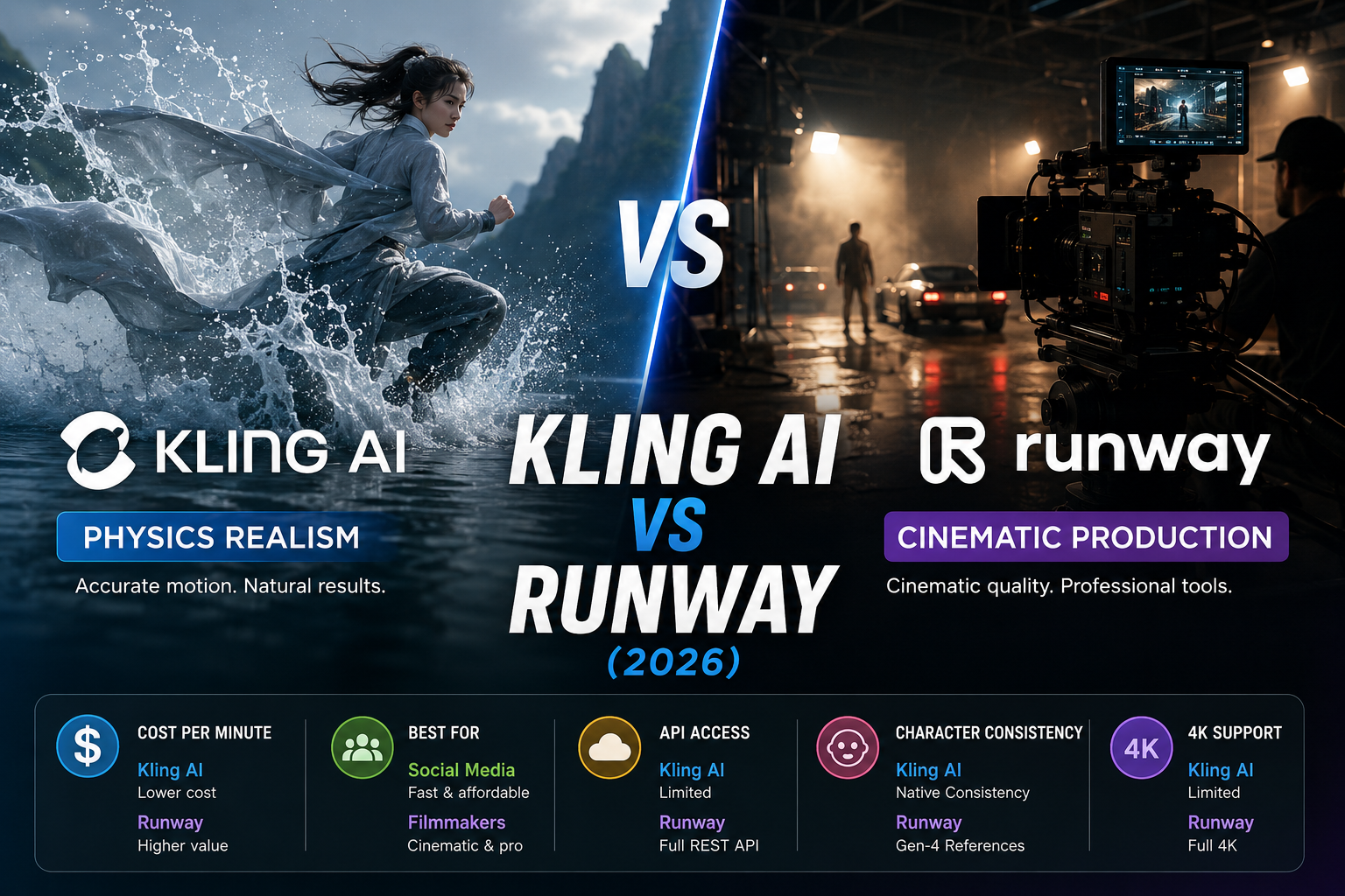 Kling AI vs Runway: Best AI Video Generator 2026 comparison