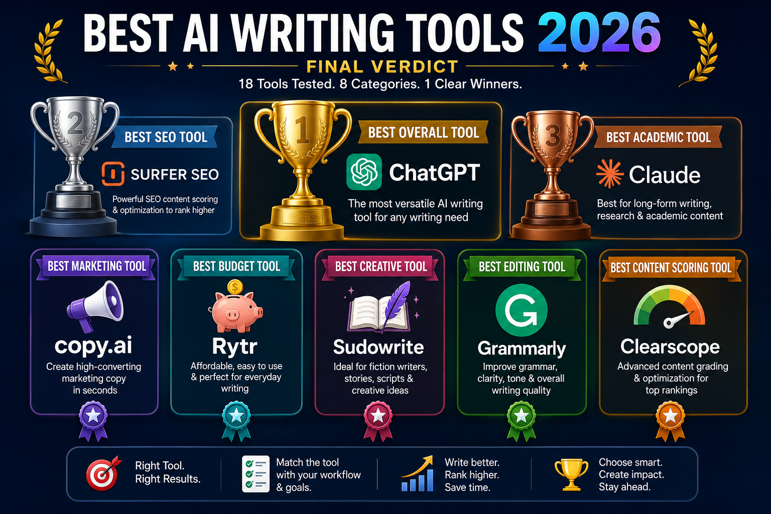 18 Best AI Writing Tools: Tested, Compared & Ranked