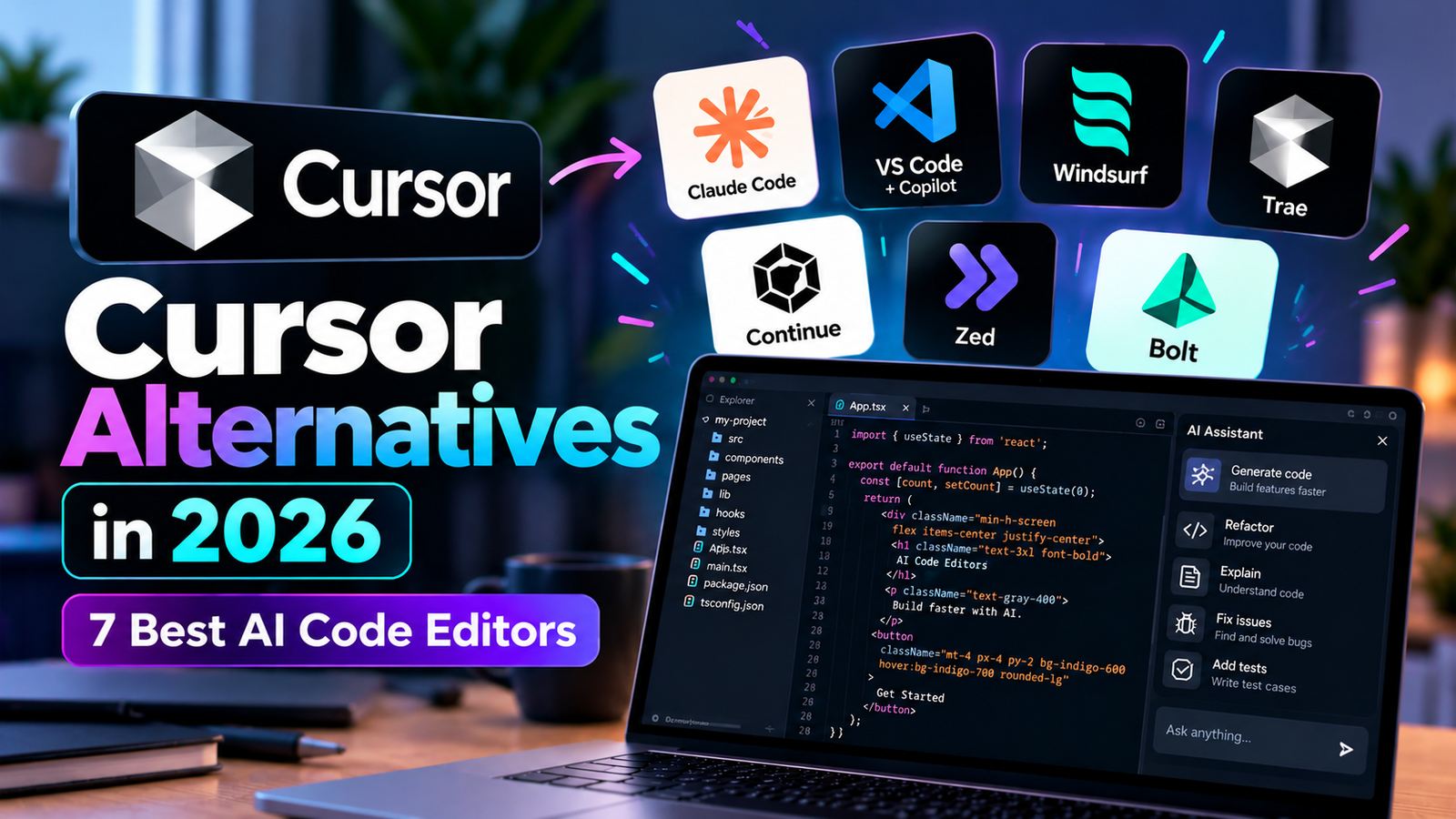 Cursor Alternatives in 2026: 7 Best AI Code Editors