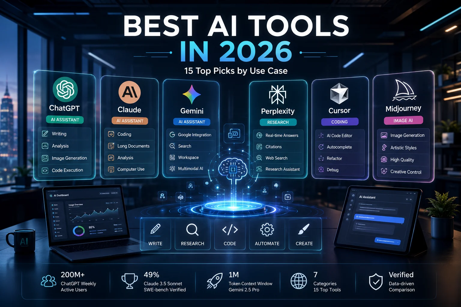 Best AI Tools in 2026: 15 Top Picks by Use Case