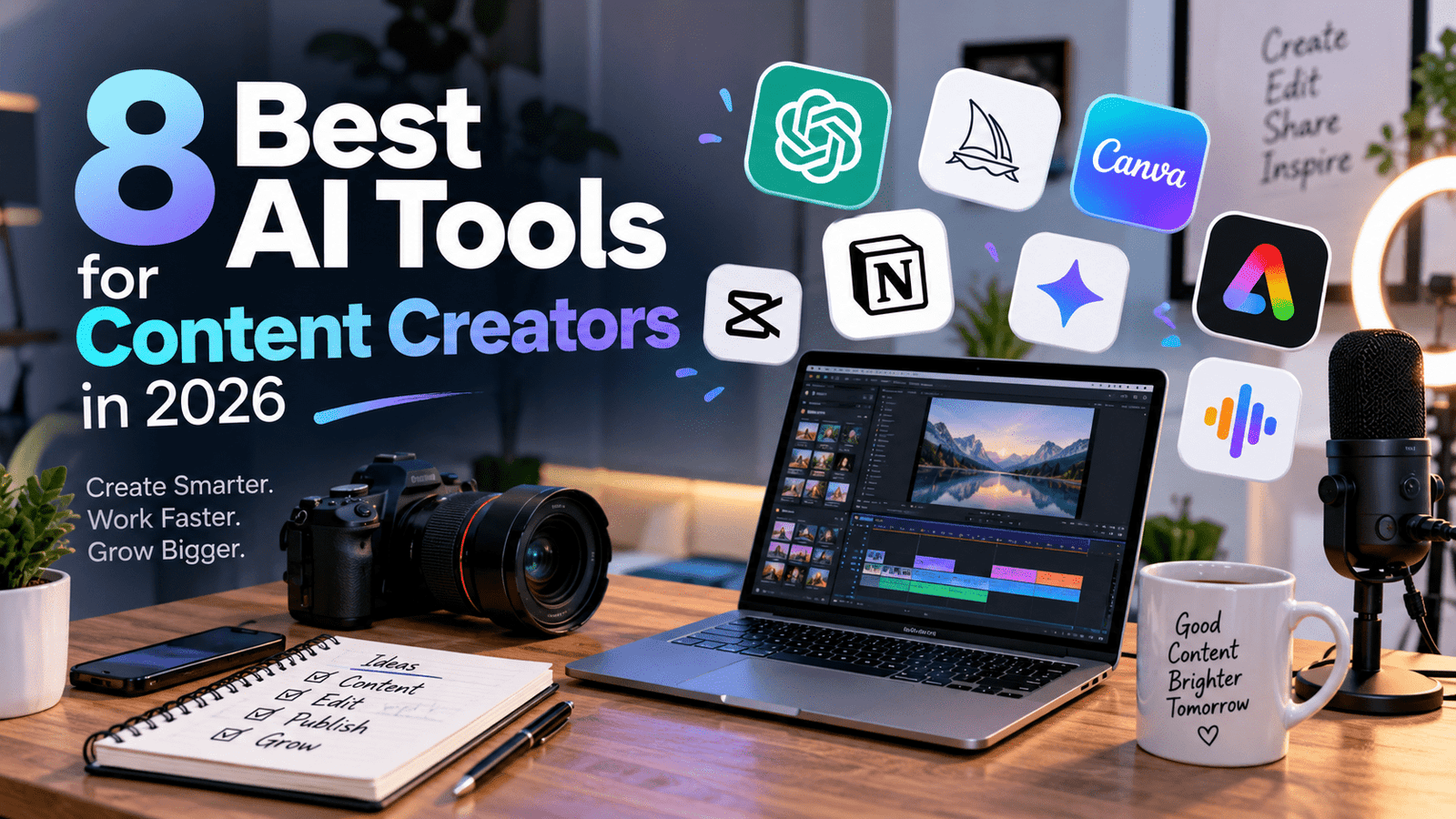 8 Best AI Tools for Content Creators in 2026